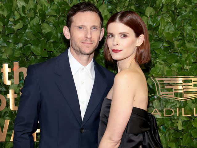 <p>Dimitrios Kambouris/Getty</p> Jamie Bell and Kate Mara attend The 2023 Gotham Awards on November 27, 2023 in New York City.