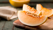<p> On balmier days, cantaloupe will keep you well-refreshed. The melon is comprised of about 90 per cent water, and contains plenty of fibre for a satiating snack. It is also particularly plentiful in vitamin A, with <a href="https://pubmed.ncbi.nlm.nih.gov/11375434/" rel="nofollow noopener" target="_blank" data-ylk="slk:research;elm:context_link;itc:0;sec:content-canvas" class="link ">research</a> showing the key nutrient can help boost immune function and ward off infection. </p>