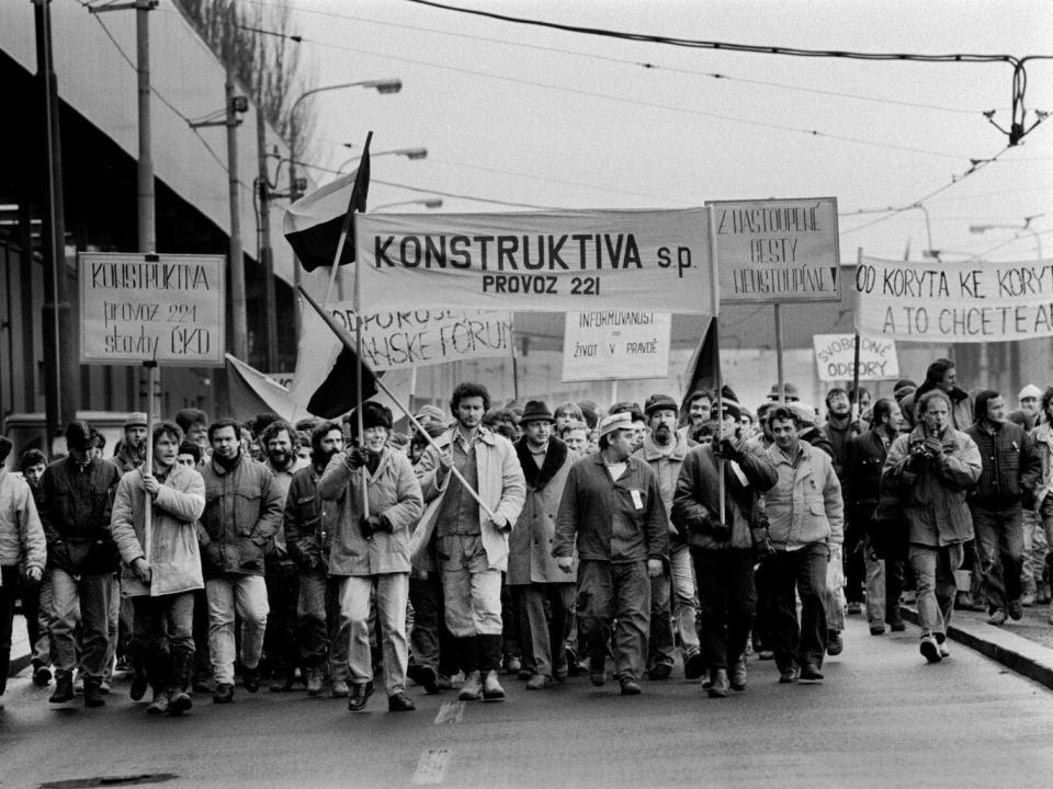 The Czech general strike of November 1989 (Alamy)