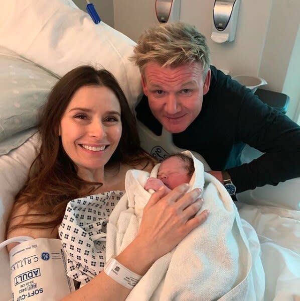 Gordon Ramsay and wife Tana welcome their fifth child, Oscar, on April 4, 2019. Chef Gordon Ramsey took to Instagram to share the news in true dad-joke fashion: "After 3 baftas and one Emmy...finally we have won an Oscar, please welcome Oscar James Ramsay, who touched down at 12:58 today for some lunch!"