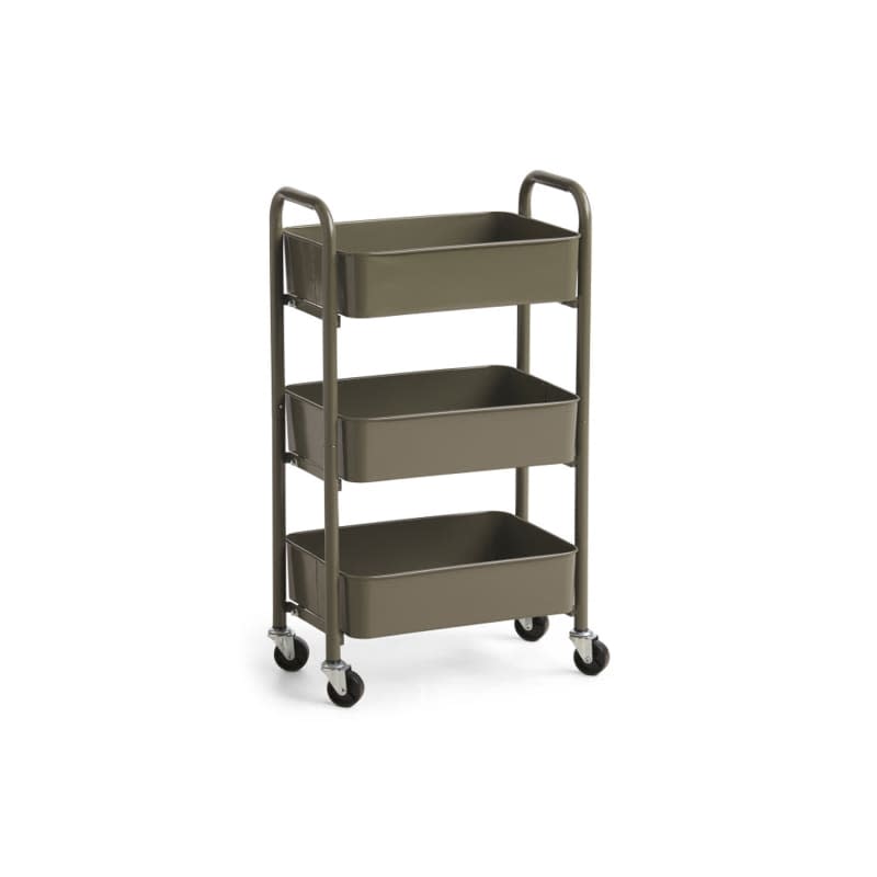 SUNNYPOINT 3 Tier Rolling Metal Storage Organizer