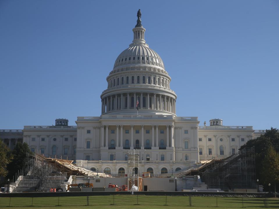 <p>Preparations for the inauguration by the United States Capitol Building</p> (Yegor Aleyev/TASS)