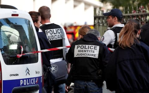 French soliders were hit and injured by a vehicle in the western Paris suburb of Levallois-Perret - Credit: REUTERS/Benoit Tessier