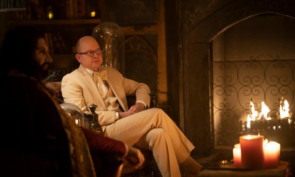 Fireside tales ... Kayvan Novak and Mark Proksch in What We Do in the Shadows, season three.