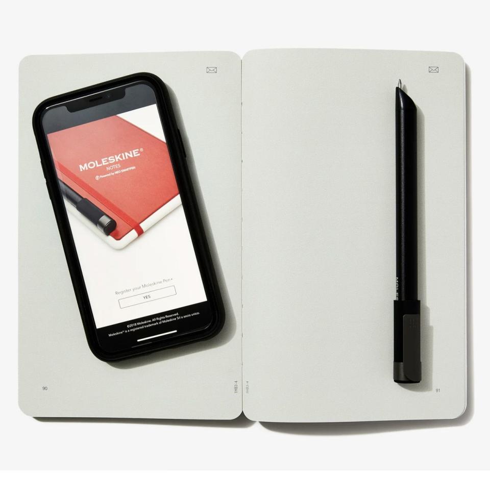 <p><a href="https://www.amazon.com/Moleskine-Writing-Smart-Notebook-2022/dp/B09T3HXC74/ref=sr_1_2?keywords=moleskine+smart+writing+set&qid=1698346423&sr=8-2&tag=syn-yahoo-20&ascsubtag=%5Bartid%7C10054.g.27479220%5Bsrc%7Cyahoo-us" rel="nofollow noopener" target="_blank" data-ylk="slk:Shop Now;elm:context_link;itc:0;sec:content-canvas" class="link ">Shop Now</a></p><p>Bluetooth Smart Pen & Notebook Set</p><p>bespokepost.com</p><p>$279.00</p>