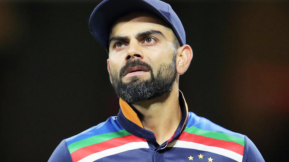 Virat Kohli, pictured here during a Twenty20 International against Australia in 2020.