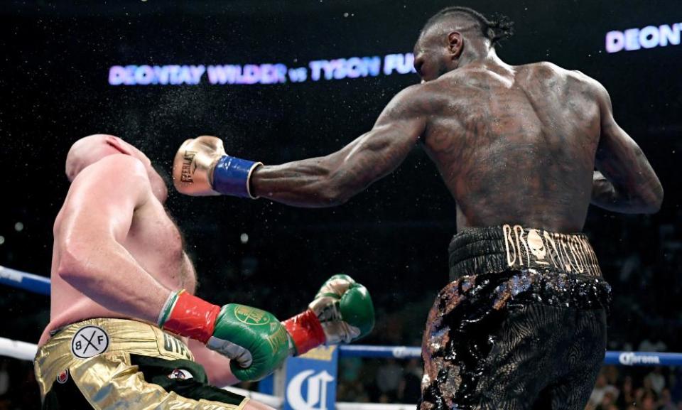 Deontay Wilder felled Tyson Fury for the second time in the 12th round