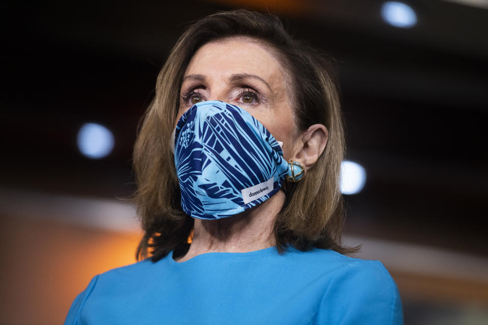 Speaker of the House Nancy Pelosi at a news conference on Nov. 12, 2020. 