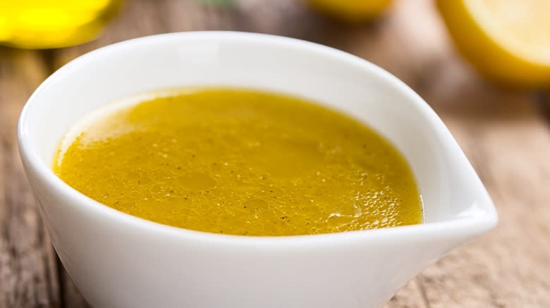 bright yellow turmeric dressing