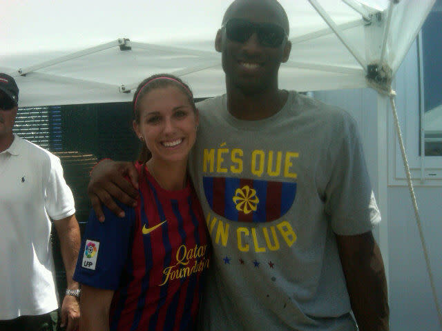 Kobe Bryant Soccer Skills at Manchester United v FC Barcelona Halftime 