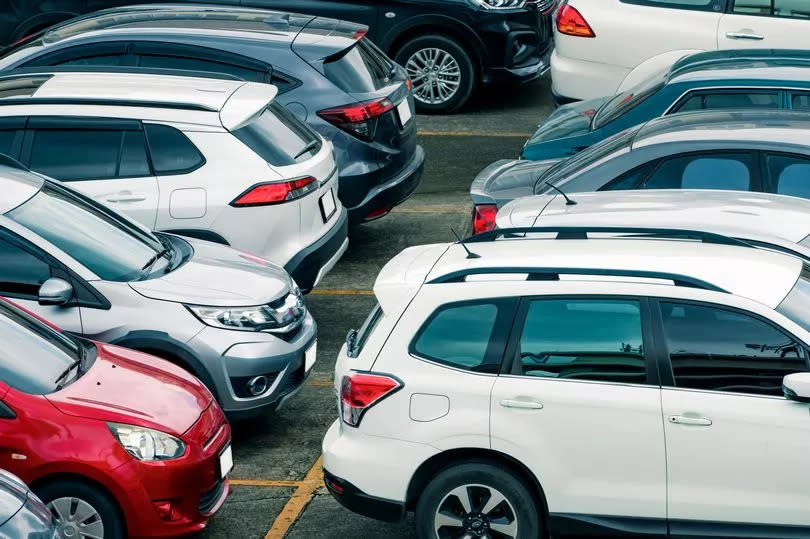 Stock image of a car park