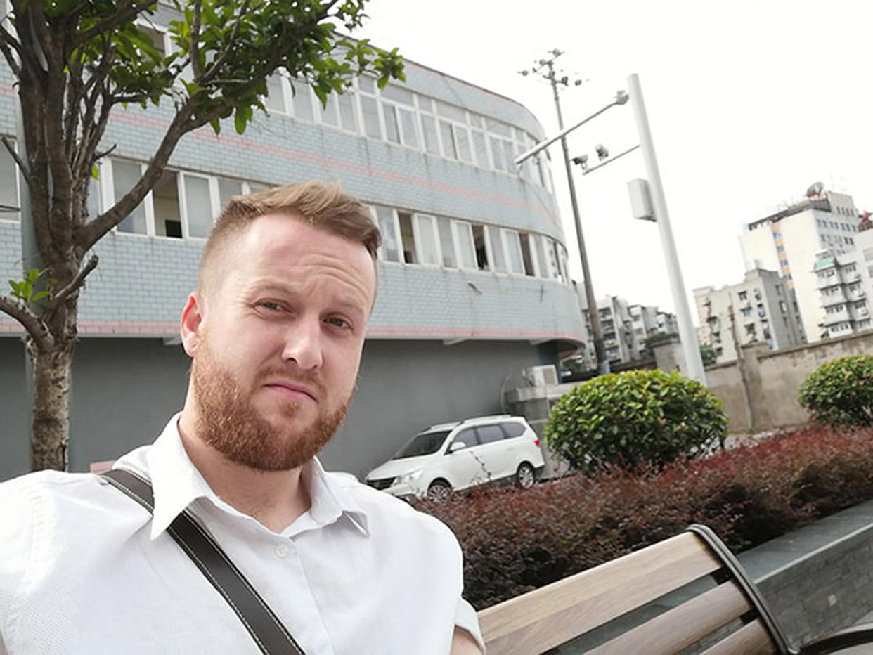 Chris Raymond, a teacher from Reading, is unable to return to Wuhan, where he's been living for three years, following the outbreak of coronavirus (Picture: PA)
