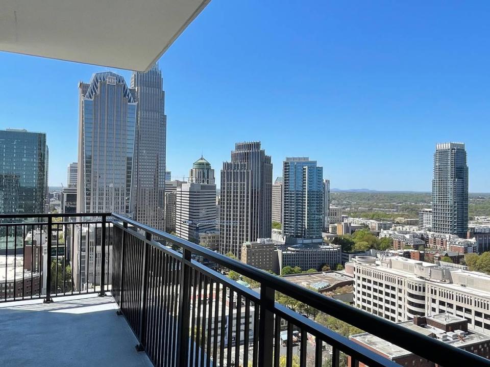 Catch a skyline view from a patio at The Ellis.