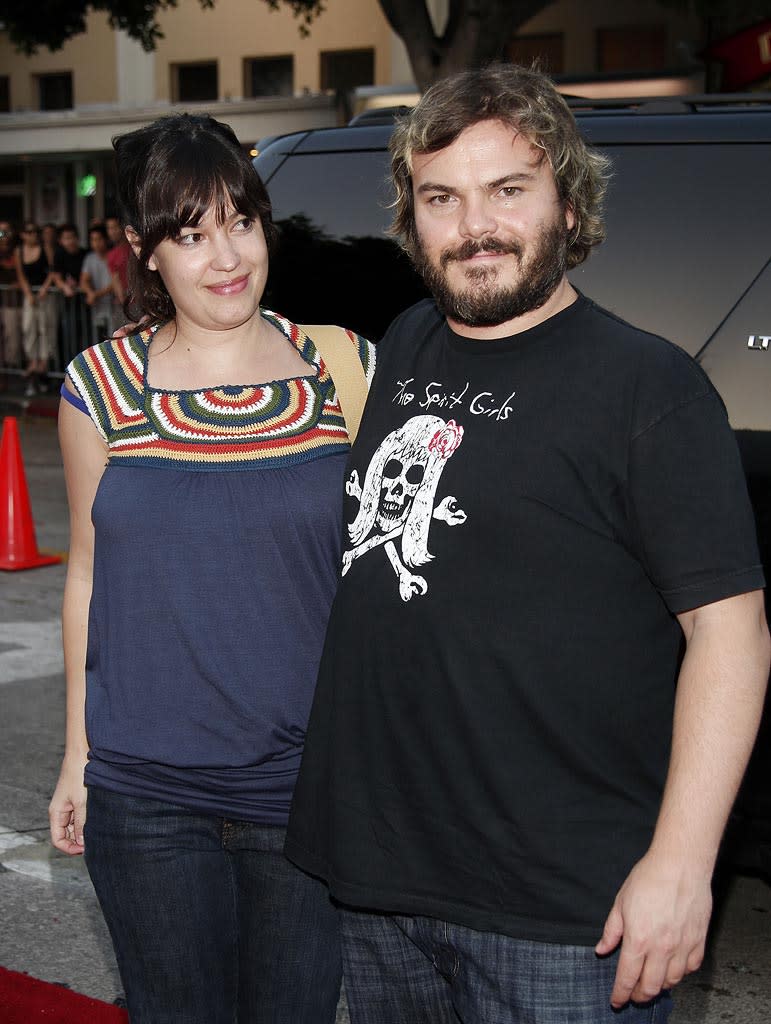 Pineapple Express Premiere LA 2008 Jack Black Tanya Haden