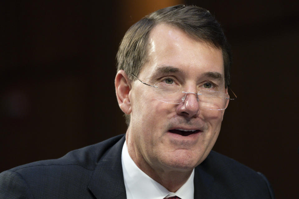 The PNC Financial Services Group Chairman, President, and CEO William Demchak, testifies at a Senate Banking Committee annual Wall Street oversight hearing, Thursday, Sept. 22, 2022, on Capitol Hill in Washington. (AP Photo/Jacquelyn Martin)