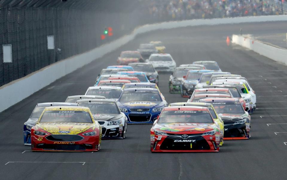 The Brickyard 400 is moving back on NASCAR’s 2018 Cup Series schedule. (Getty)