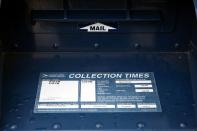 A U.S. Postal Service (USPS) collection mailbox is pictured in Philadelphia