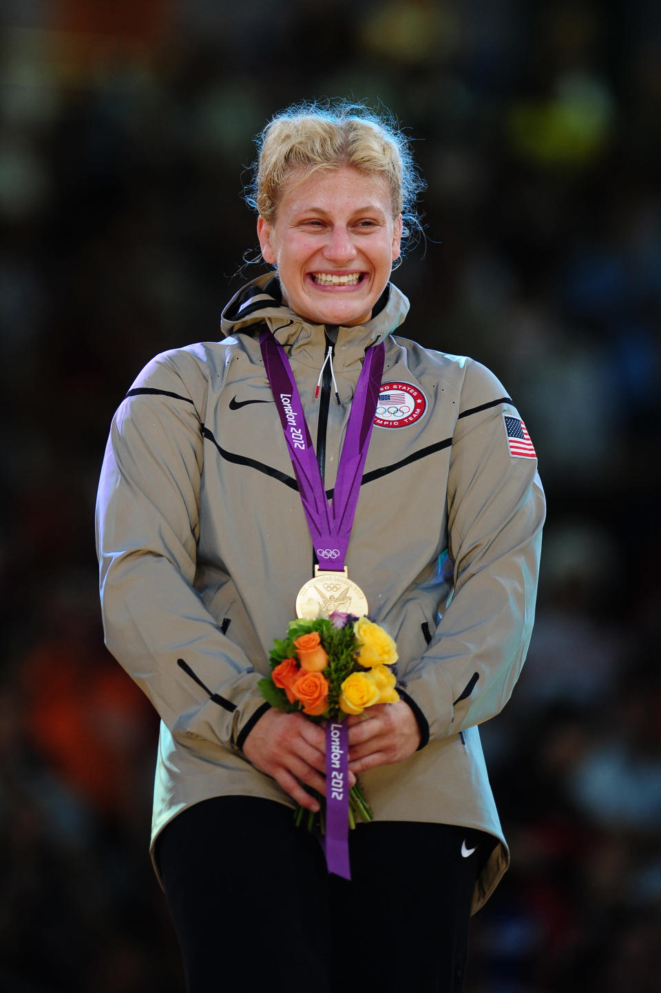 Gold medalist Kayla Harrison of the United States in the Women's -78 kg Judo on Day 6 of the London 2012 Olympic Games at ExCeL on August 2, 2012 in London, England. (Photo by Laurence Griffiths/Getty Images)