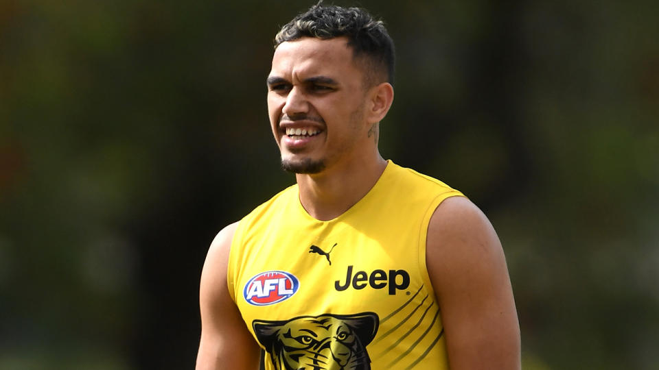 Richmond's Sydney Stack and teammate Callum Coleman-Jones will be sent home from the AFL's Gold Coast hub after breaking COVID-19 rules. (Photo by Matt Roberts/Getty Images)