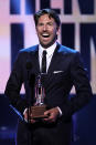 LAS VEGAS, NV - JUNE 20: Henrik Lundqvist of the New York Rangers speaks onstage after winning the Vezina Trophy during the 2012 NHL Awards at the Encore Theater at the Wynn Las Vegas on June 20, 2012 in Las Vegas, Nevada. (Photo by Isaac Brekken/Getty Images)