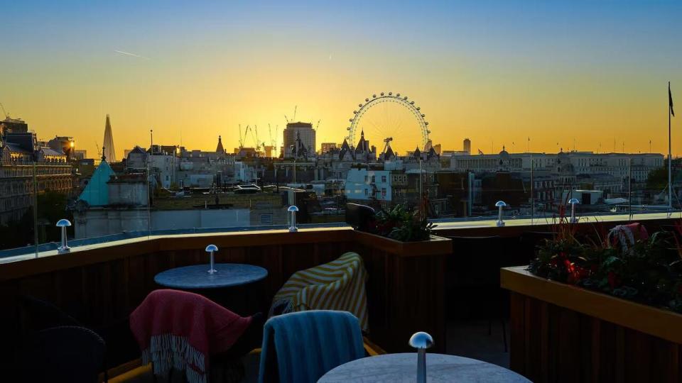 New Brunswick tourism officials spent four days of an eight day European trip at the $800 per night Trafalgar Hotel in London.  A rooftop bar includes a view of the London Eye.  New Brunswick taxpayers were billed for a ticket to ride the Eye among other excursions.