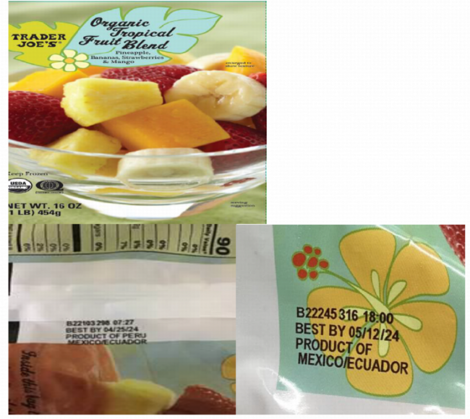 Trader Joe’s Organic Tropical Fruit Blend is a part of a nationwide recall of frozen strawberries from this and other brands due to hepatitis A outbreak on March 16, 2023.