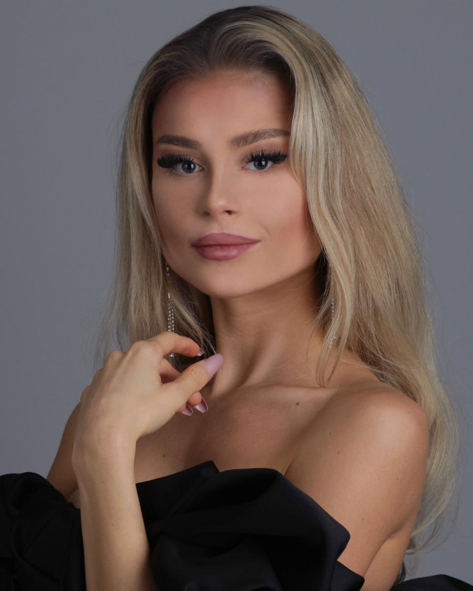 A headshot of Miss Norway 2021.