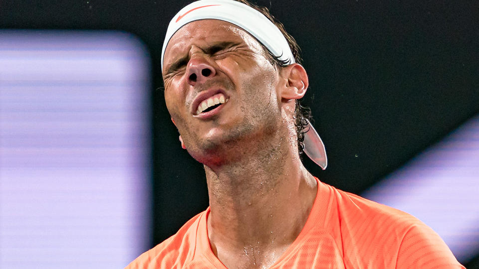 Rafael Nadal, pictured here in action at the Australian Open.