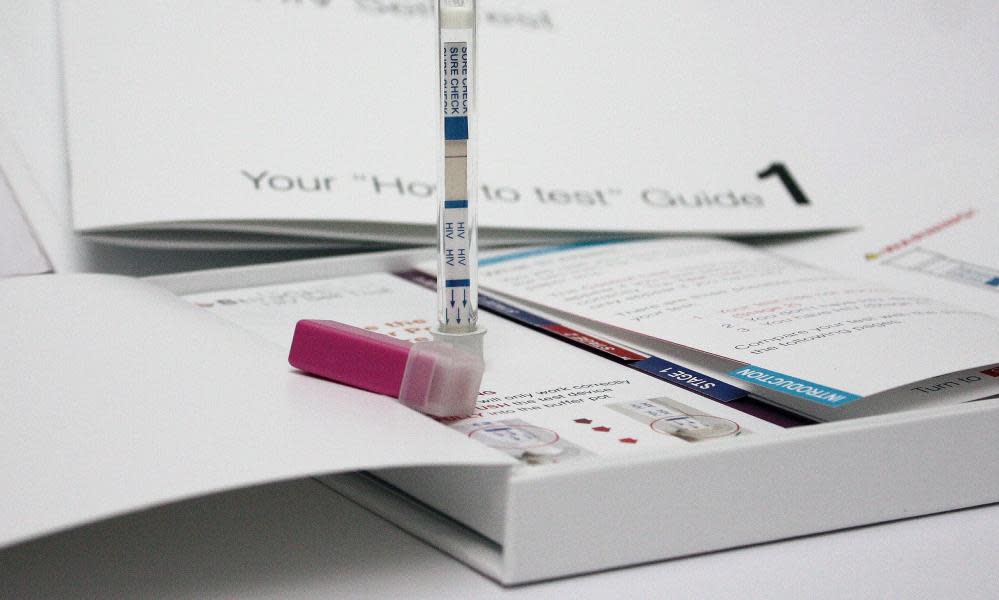 The first legally approved HIV self-testing kit in Britain, which went on sale in April 2017.