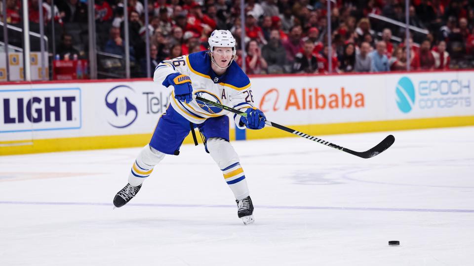 Rasmus Dahlin took a major step forward last season and looks like a strong franchise building block. (Scott Taetsch/Getty Images)