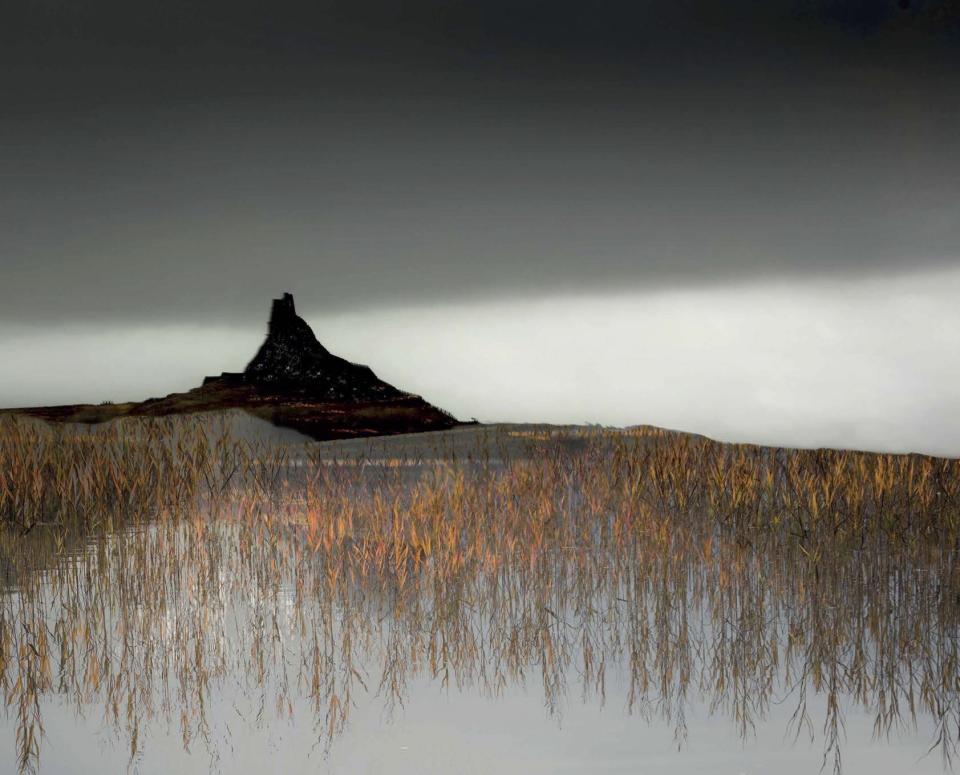 By Valda Bailey: Approching Lindisfarne, Northumberland.