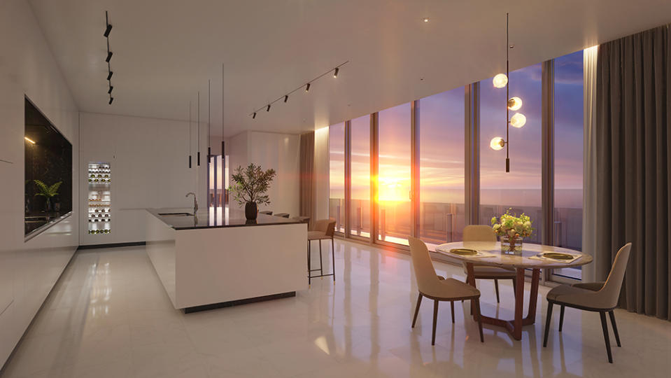 The kitchen. - Credit: Photo: Courtesy of Aston Martin Residences