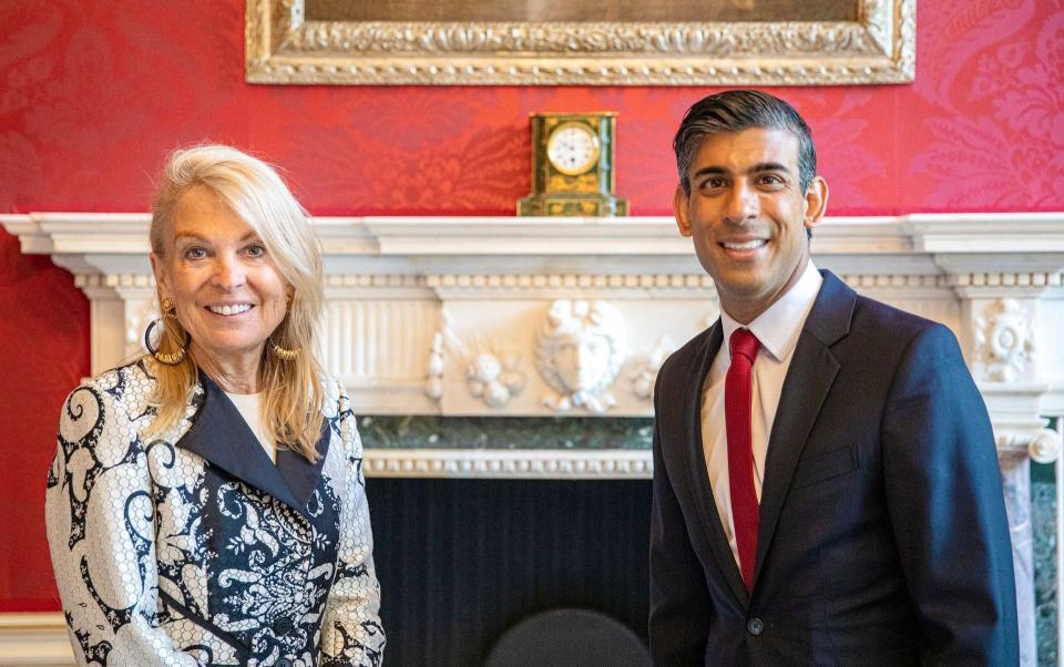 Jane Hartley with Rishi Sunak