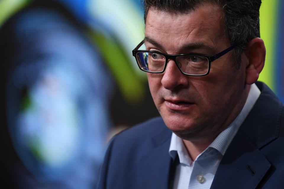 Victorian Premier Daniel Andrews addresses the media during a press conference in Melbourne. Source: AAP