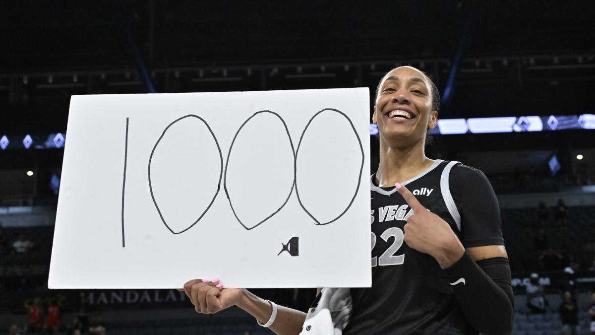 Watch Ace’s A’Ja Wilson become first player in WNBA history to reach 1000 points in a season