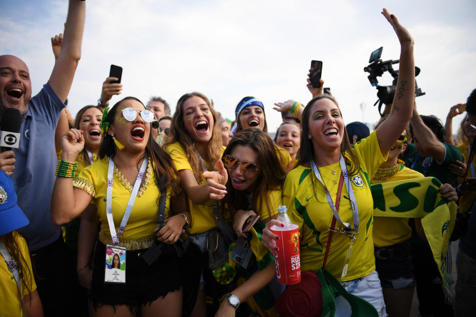 Photogenic fans: Brazil vs. Mexico