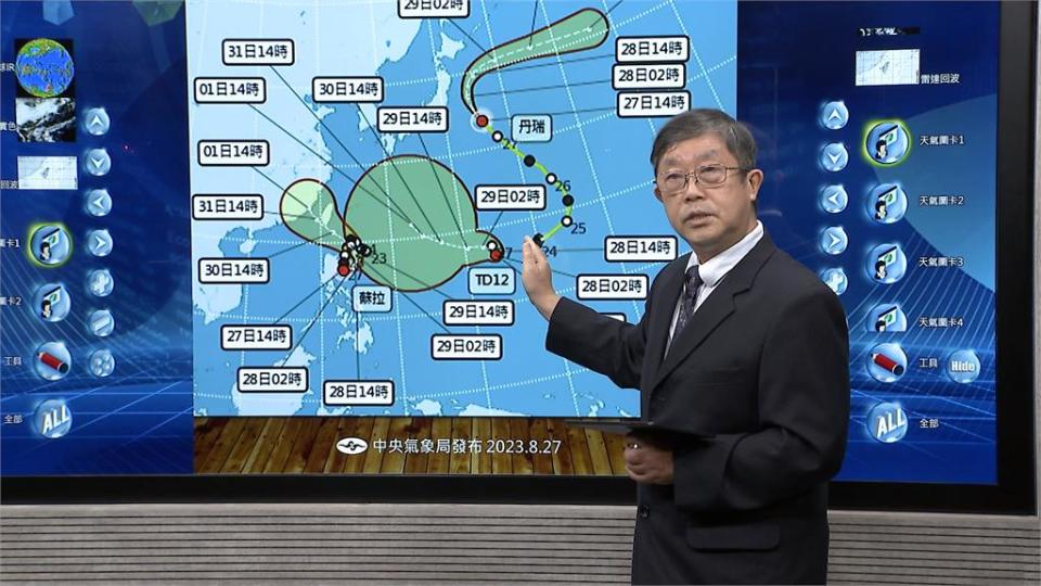 「蘇拉」今晚往北終結逾4年無颱登陸？　「海葵」將生成有藤原效應？　恐讓「蘇拉」卡台灣上空