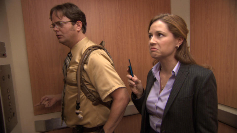 Pam's Elevator Prank on Dwight