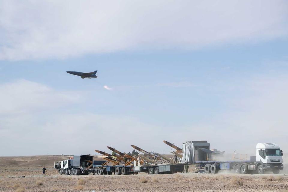 <div class="inline-image__caption"><p>A drone is launched during a large-scale drone combat exercise of Army of the Islamic Republic of Iran, in Semnan, Iran on January 4, 2021.</p></div> <div class="inline-image__credit">Iranian Army/WANA/Reuters</div>