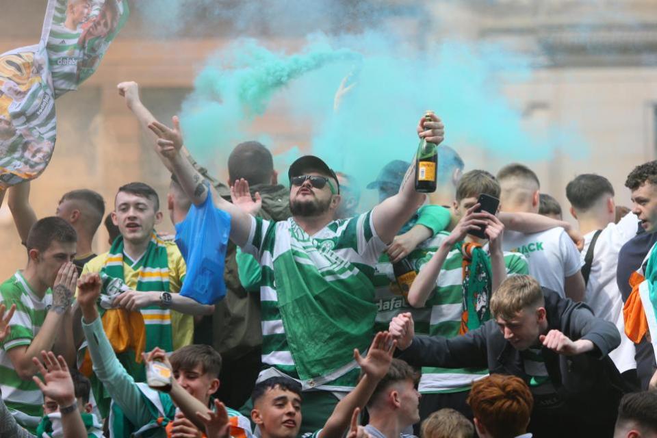 The Herald: Celtic fans celebrate in 2023