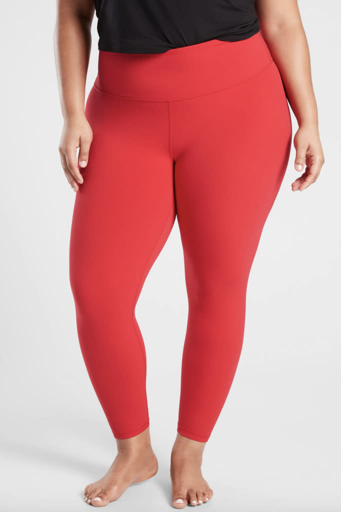 Athleta, red leggings