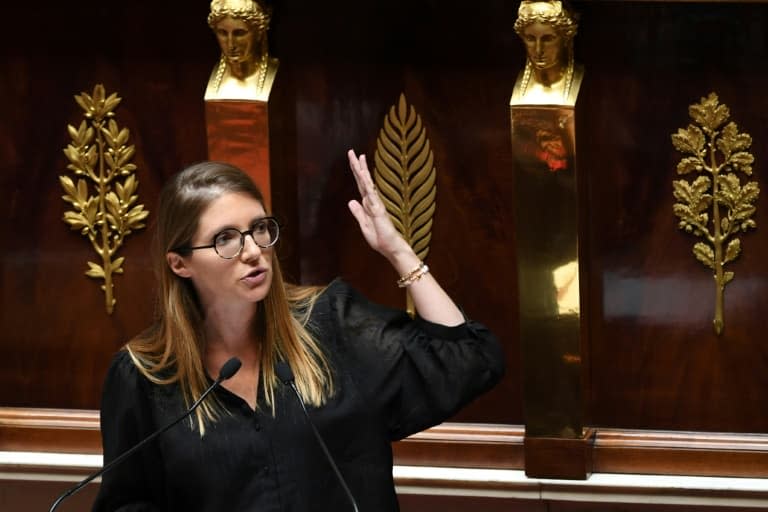 La présidente des députés LREM Aurore Bergé à l'Assemblée nationale à Paris. - Alain JOCARD © 2019 AFP