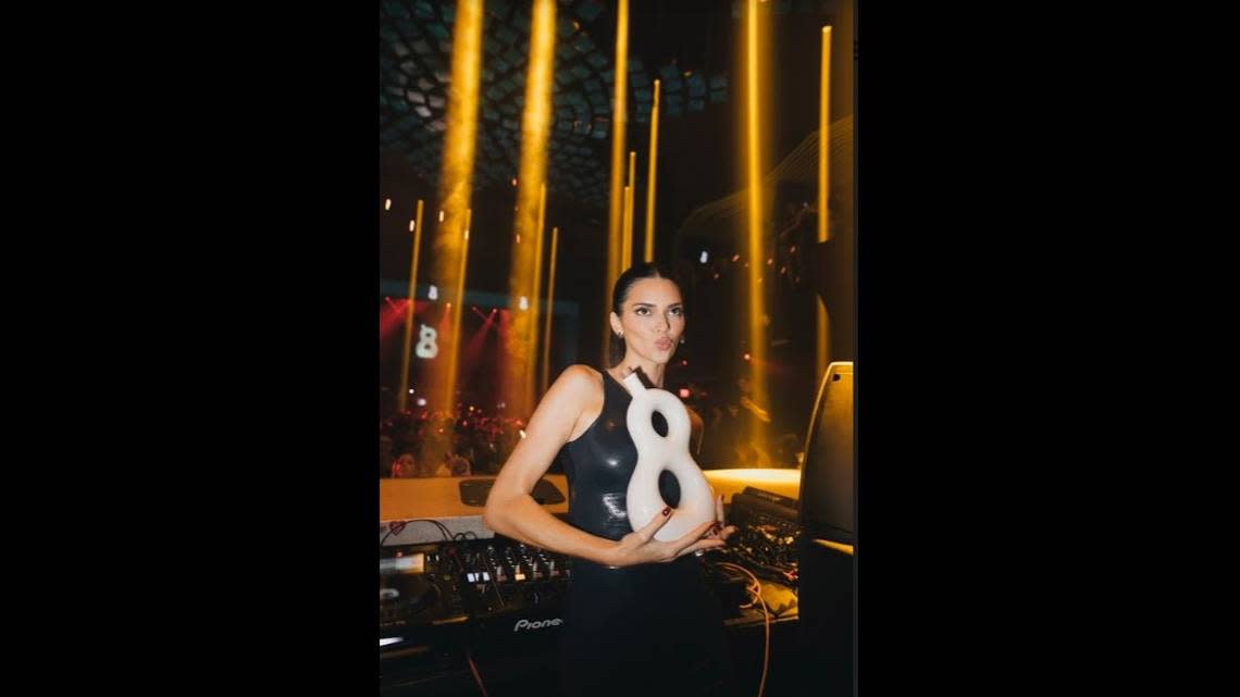 Kendall Jenner at LIV Miami celebrating the launch of her new Añejo Reserve Tequila, Eight Reserve by 818/ Credit: Sophie Sahara