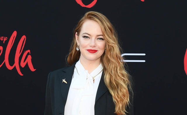 Emma Stone Stuns in a Louis Vuitton Suit and Pointy Pumps at 'Cruella'  Premiere