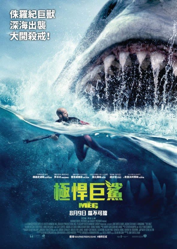 極悍巨鯊系列（The Meg）（2018年）｜回顧6部著名鯊魚電影