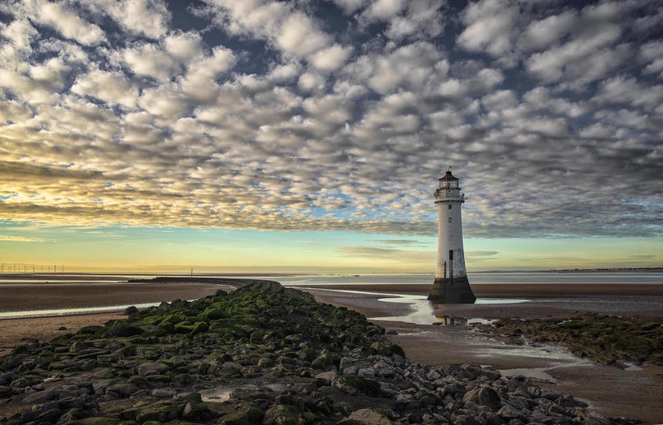 A shortlisted image by Steve W Carr of the New Brighton lighthouse in the Wirral (Picture: RMetS)