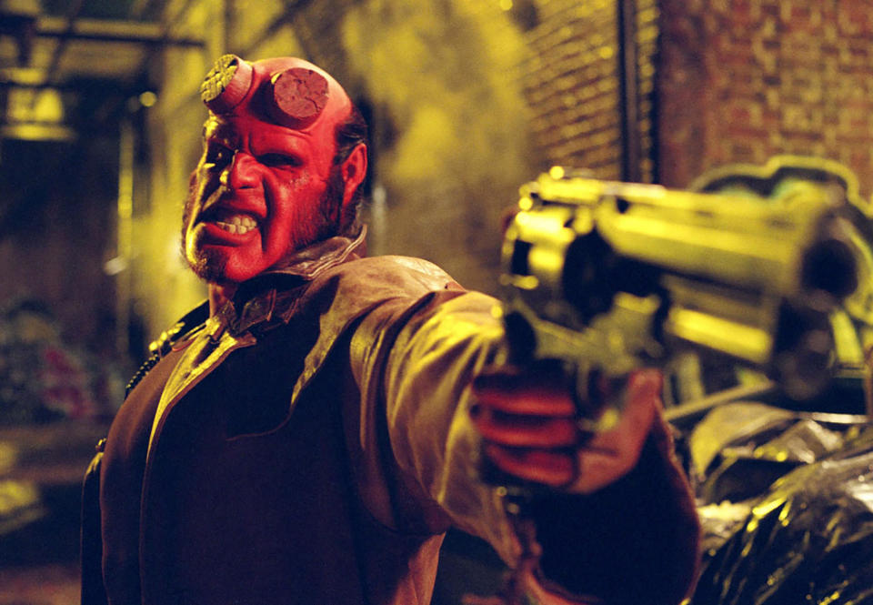 Ron Perlman stars as Hellboy in Guillermo del Toro's Hellboy (2004)