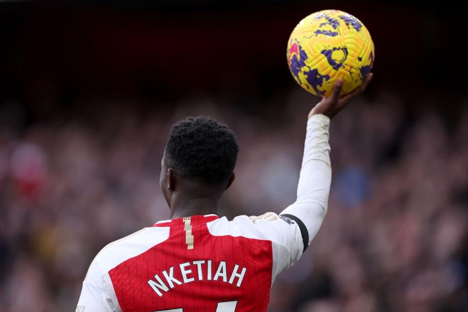 Eddie Nketiah hit a superb hat-trick past Sheffield United (Getty Images)