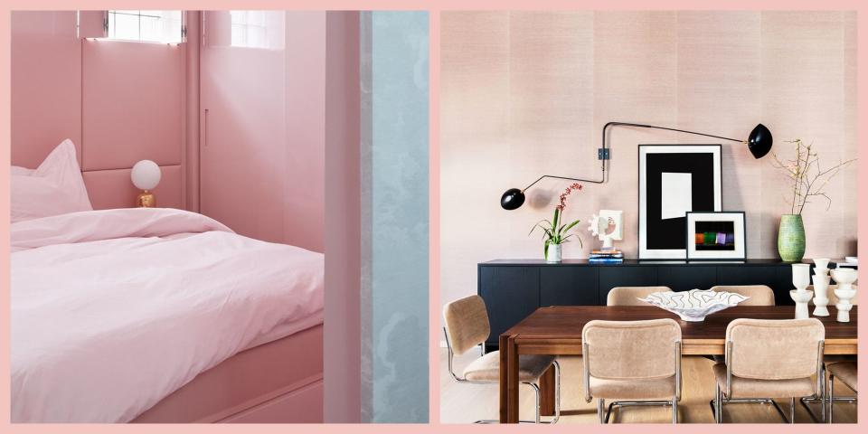 <p>If recent trends are any indicator of the power of a perfect pink, we suggest you put your paint plans on pause until you consider using the color in your home. From <a href="https://www.elledecor.com/design-decorate/color/g9203971/pale-pink/" rel="nofollow noopener" target="_blank" data-ylk="slk:millennial pink;elm:context_link;itc:0;sec:content-canvas" class="link ">millennial pink</a> to <a href="https://www.elledecor.com/design-decorate/color/a25403239/pantone-color-of-the-year-2019/" rel="nofollow noopener" target="_blank" data-ylk="slk:Pantone’s Living Coral;elm:context_link;itc:0;sec:content-canvas" class="link ">Pantone’s <em>Living Coral</em></a>, pink has remained at the forefront of great design, and—from the looks of it—isn't going away anytime soon. Whether you’re craving a bold refresh with rich berry pinks, or want to try something subtle like a pale pastel, the versatility of the color is undeniably vast, with ideas of every space and style.</p><p>Still not convinced? We asked top designers and industry experts to share their favorite pink shades, along with advice on how—and where—to make it work. </p>