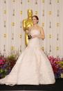 <p>Year: 2013<br> Designer: Dior Couture<br> Cost: $4 million <br> Jennifer Lawrence attended the 2013 Oscars in a Dior Couture creation, a blush-pink ballgown whose design made it difficult for Lawrence to climb the stairs to collect her Oscar award for Best Actress (she actually tripped while going on stage). </p>